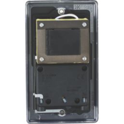 Knightsbridge  2-Gang Dual Voltage Shaver Socket 115 V / 230V Matt Black with Colour-Matched Inserts