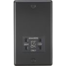 Knightsbridge  2-Gang Dual Voltage Shaver Socket 115 V / 230V Matt Black with Colour-Matched Inserts
