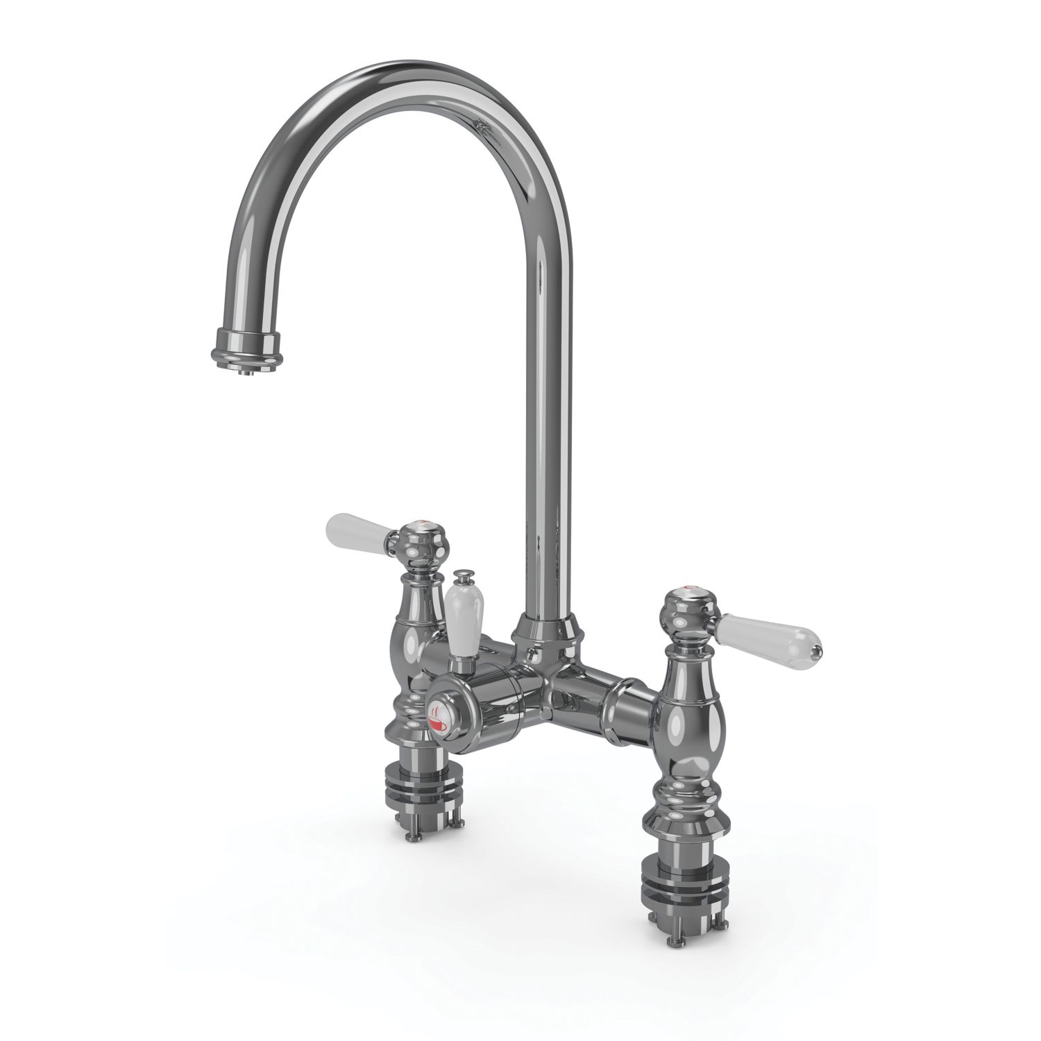 ETAL Traditional Bridge 3-in-1 Boiling Water Kitchen Tap Polished Chrome (584RG)