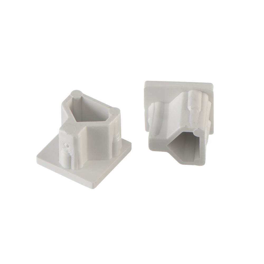 Deta TTE Mini Trunking End Caps 16mm x 16mm 2 Pack - Screwfix