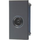 British General  Modular Coaxial TV / FM Socket Grey