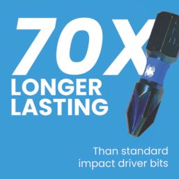 Spyder Mach-Blue 1/4" 25mm Hex Shank PZ2 Impact Driver Bits
 25 Pack