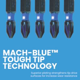 Spyder Mach-Blue 1/4" 25mm Hex Shank PZ2 Impact Driver Bits
 25 Pack