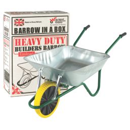 Walsall Easiload Puncture-Proof Wheel Wheelbarrow Galvanised 85Ltr