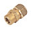 Flomasta  Brass Compression Adapting Male Coupler 10mm x 3/8"