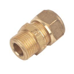 Flomasta  Brass Compression Adapting Male Coupler 10mm x 3/8"