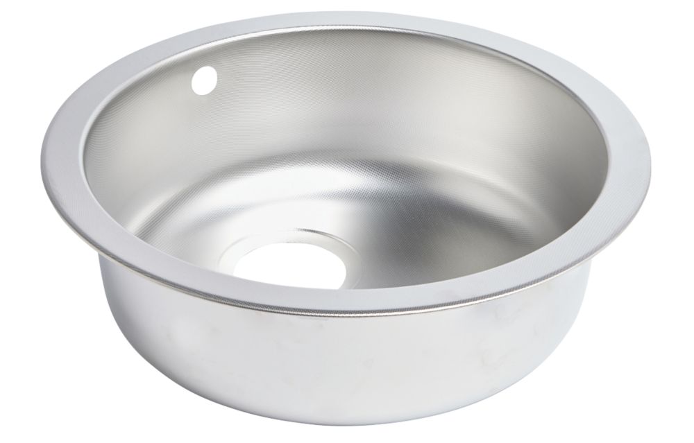 1 Bowl Stainless Steel Round Kitchen Sink 450mm x 450mm