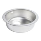Essentials  1 Bowl Stainless Steel Round Kitchen Sink 450mm x 450mm