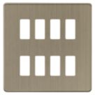 Knightsbridge  8-Module Grid Faceplate Antique Brass