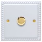 Varilight V-Pro 1-Gang 2-Way LED Dimmer Switch  Georgian White with Colour-Matched Inserts