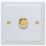 Varilight V-Pro 1-Gang 2-Way LED Dimmer Switch  Georgian White with Colour-Matched Inserts