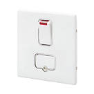 MK Aspect 13A Switched Fused Spur with Neon White with Colour-Matched Inserts