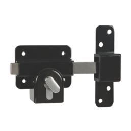 GateMate Black Euro Profile Long Throw Lock with Thumbturn 85mm - Screwfix