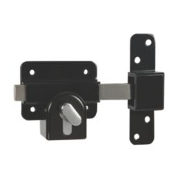 GateMate Black Euro Profile Long Throw Lock with Thumbturn 70mm