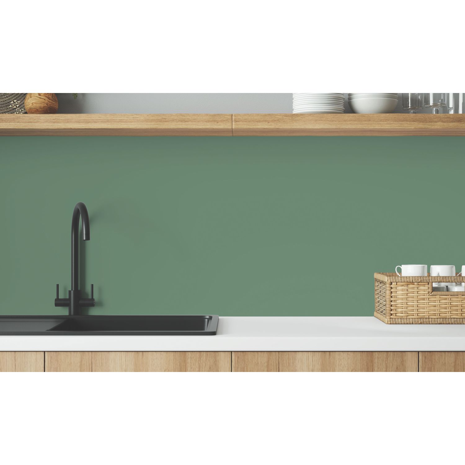 Wilsonart Seafoam Green/Battleship Grey Mid-Rise Splashback 3050mm x 600mm x 4mm (585JL)