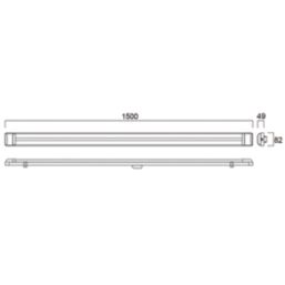 Sylvania Sylbatten Twin 5ft LED Batten Light 36W 4860lm 220-240V