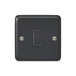 MK Contoura 10A 1-Gang Intermediate Switch Black with Colour-Matched Inserts