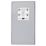 Arlec  2-Gang Dual Voltage Shaver Socket 115/230V Polished Chrome with White Inserts