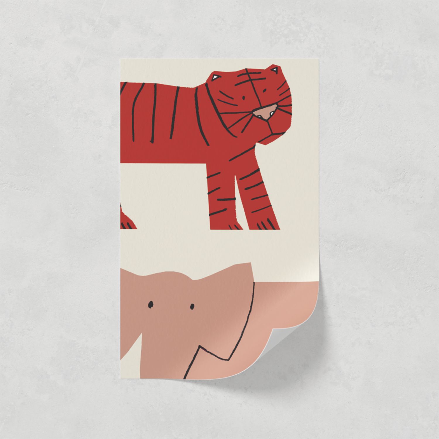 LickPro White Safari 01 Wallpaper Sample 0.18m x 0.29m (585VX)