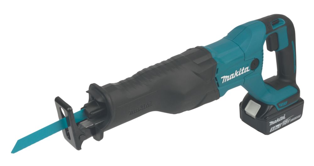 Makita DJR186RTE 18V 2 x 5.0Ah Li Ion LXT Cordless Reciprocating