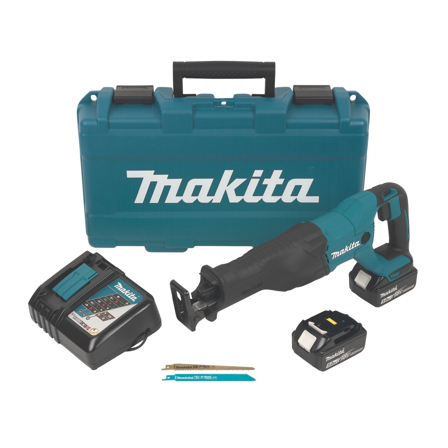 Makita DJR186RTE 18V 2 x 5.0Ah Li-Ion LXT Cordless Reciprocating Saw (585XJ)