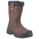 Amblers FS245 Antistatic Size 13  Brown Waterproof Steel Toe Cap Safety Rigger Boots