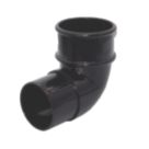 FloPlast MiniFlo 92.5° Round Offset Downpipe Bend Black 50mm