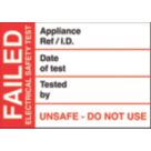 Essentials Fail Test Labels 250 Pack