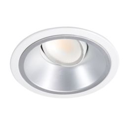 Collingwood H5 500 Silver Reflector Tilt  Fire Rated LED Downlight Matt White 5W 550-600lm