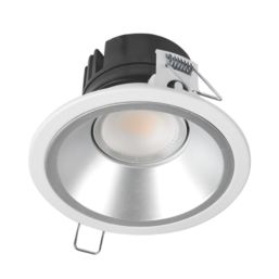 Collingwood H5 500 Silver Reflector Tilt  Fire Rated LED Downlight Matt White 5W 550-600lm