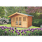 Shire Caledonian 15' 6" x 14' (Nominal) Apex Timber Log Cabin with Assembly