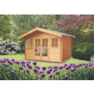 Shire Caledonian 15' 6" x 14' (Nominal) Apex Timber Log Cabin with Assembly