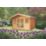 Shire Caledonian 15' 6" x 14' (Nominal) Apex Timber Log Cabin with Assembly