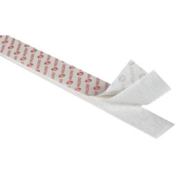 Velcro Brand White Stick-On Tape 5m x 20mm - Screwfix