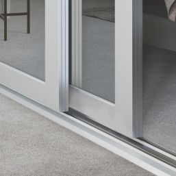 Spacepro Shaker 1-Door Sliding Wardrobe Door White Frame Mirror Panel 610mm x 2260mm