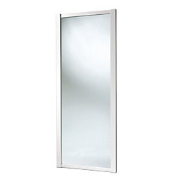 Spacepro Shaker 1-Door Sliding Wardrobe Door White Frame Mirror Panel 610mm x 2260mm