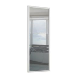 Spacepro Shaker 1-Door Sliding Wardrobe Door White Frame Mirror Panel 610mm x 2260mm