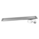McAlpine CD800-SQ Channel Drain With Grid Brushed Stainless Steel 810mm x 150mm