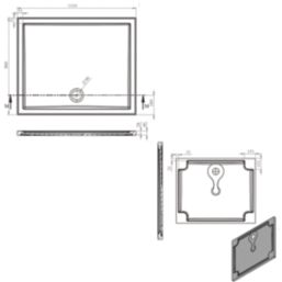 Milan Rectangular Bathroom Shower Tray & Waste White Gloss 1100mm x 900mm x 40mm