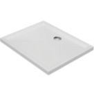 Milan Rectangular Bathroom Shower Tray & Waste White Gloss 1100mm x 900mm x 40mm