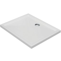 Milan Rectangular Bathroom Shower Tray & Waste White Gloss 1100mm x 900mm x 40mm