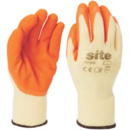 Site Thermal Waterproof Gloves Orange/Black Large - Screwfix