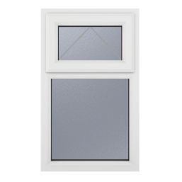 Crystal  Top Opening Obscure Triple-Glazed Casement White uPVC Window 610mm x 1190mm