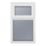 Crystal  Top Opening Obscure Triple-Glazed Casement White uPVC Window 610mm x 1190mm