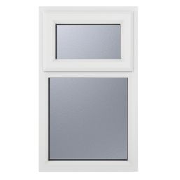 Crystal  Top Opening Obscure Triple-Glazed Casement White uPVC Window 610mm x 1190mm