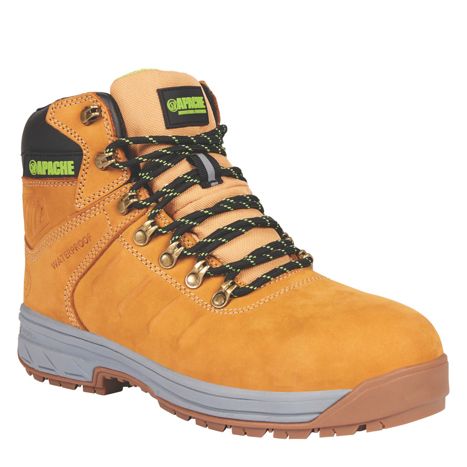 Apache Moose Jaw Size 10 Wheat Waterproof Safety Boots (586JX)