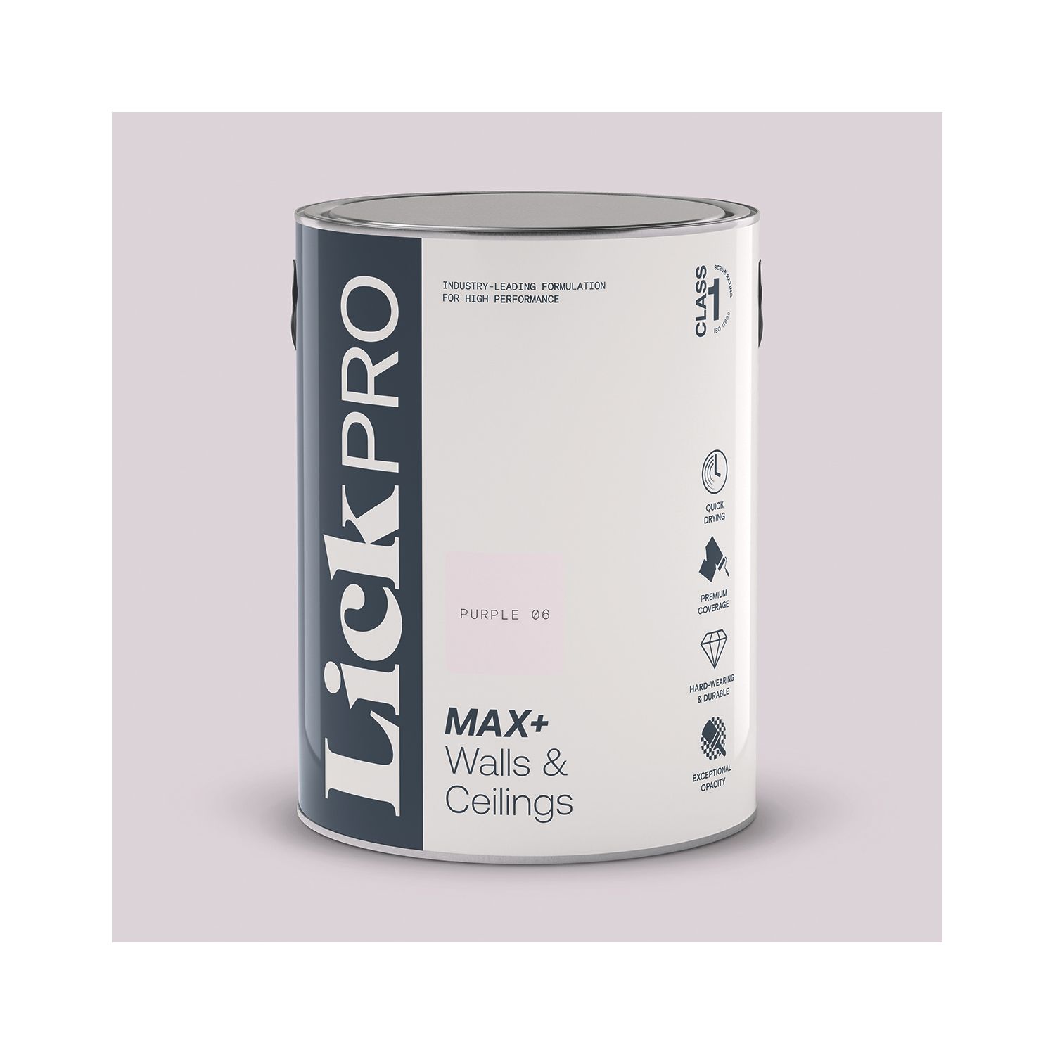 LickPro Max+ 5Ltr Purple 06 Matt Emulsion Paint (586JY)