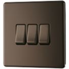 LAP  20A 16AX 3-Gang 2-Way Light Switch  Black Nickel