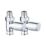 Towelrads  15mm x 1/2" Chrome Straight Designer Manual Radiator Valve & Lockshield  2 Pack