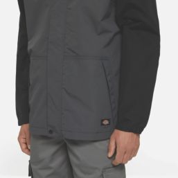 Dickies  100% Waterproof Rain Jacket Charcoal Medium Size 23" Chest
